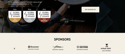 Official Equipment Partner of the Global Coffee Awards - Hiroia