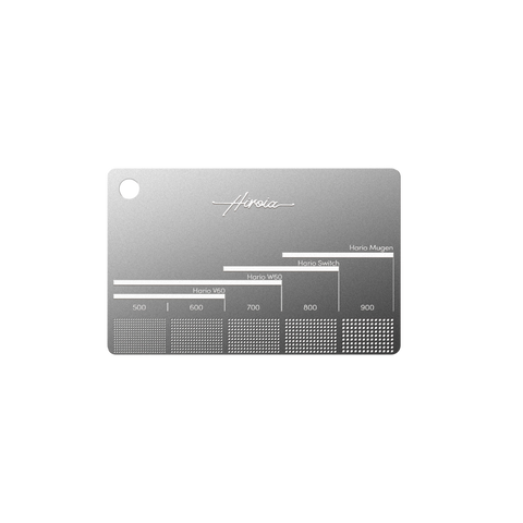 Coffee grind size card